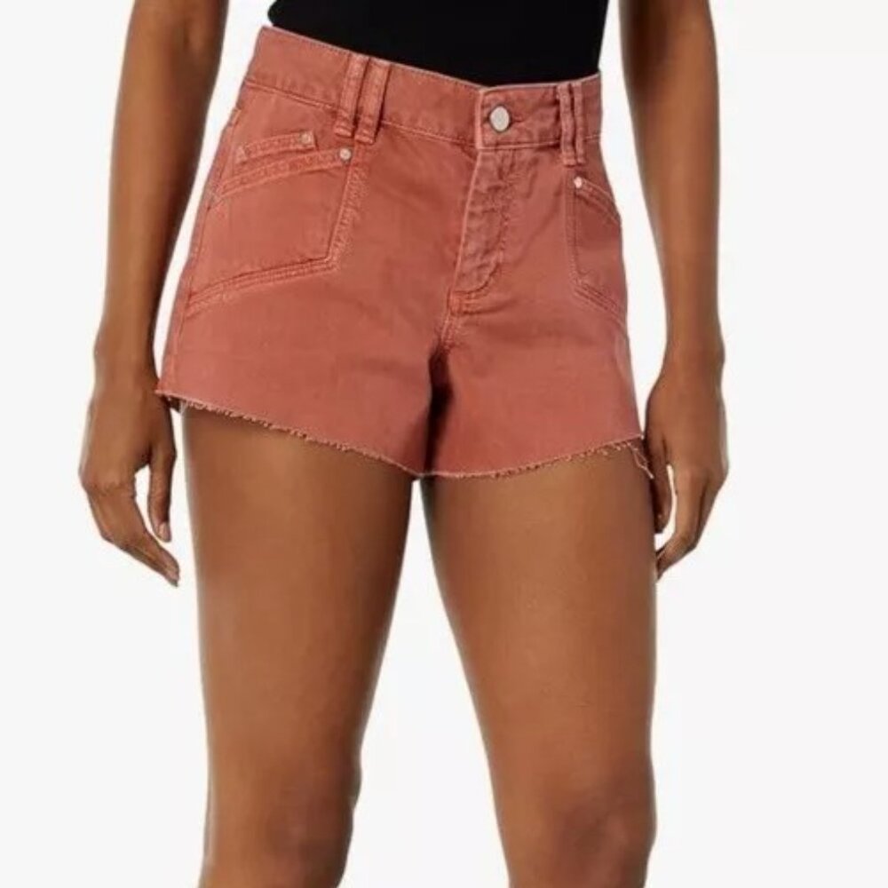Paige Mayslie Utility Women's Shorts Vintage Muted Clay Raw Size 23 NWT